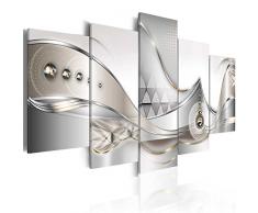 murando - Cuadro en Lienzo 200x100 cm Flores Impresión de 5 Piezas Material Tejido no Tejido Impresión Artística Imagen Gráfica Decoracion de Pared orquidea Abstracto b-A-0073-b-o