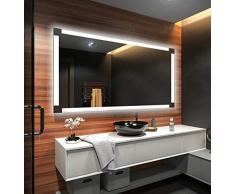 Espejo de baño moderno e iluminado, fabricado a medida con marco luminoso LED