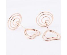Ogquaton Mini forma de corazón tarjeta de lugar Memo Holder Imagen de soporte reutilizable Clip de nota para el paquete de la decoración del banquete de boda 10 unids oro rosa