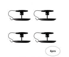 LAHappy Candelabros De Hierro Negro Retro, Candelabro De Una Sola Cabeza Corona De Adviento Candelabro Soporte para San Valentín Navidad Fiesta De Bodas De Halloween Comedor