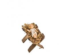 La cuna de madera con el niño Jesús, de usar 10-11 cm de Figuras de belén