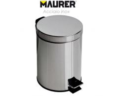 MAURER 5421195 Papelera Inoxidable 5 litros Ø 20 x 27 cm, Acero