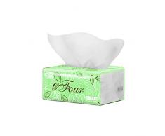1/3/5 Unids Toalla de papel desechable de pliegues múltiples,Cajas de pañuelos faciales, Servilletas de comida / cena de secado rápido, Súper absorbente para el hogar, la oficina, 300 hojas / paquete