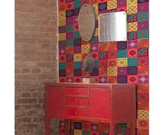 Walplus Adhesivos de pared extraíble Autoadhesivo Arte Mural VINILO DECORACIÓN HOGAR BRICOLAJE Living Cocina Dormitorio Decor papel pintado Regalo Colorido mandala Azulejos - 20 cm x 20cm - 12pcs