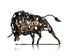 Tooarts- Escultura Metálica Hecha a Mano - Toro - Aparato de Hierro Decorativo para la Decoración del Hogar (Obra de Artesanía)
