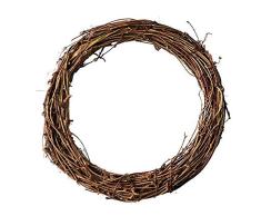 LouisaYork Guirnalda de ramitas de vid natural, 3 piezas de ratán seco para colgar en la corona para decoración de Navidad DIY proyectos de manualidades 30 cm