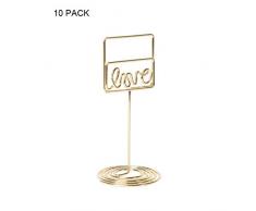 chifans Soporte de Número de Mesa de 10 Paquetes, Soporte de Tarjeta de Lugar de Palabra Love para Tarjetas de Lugar Titular de Nombre de Escritorio de Oficina de Fiesta de Boda Nota del Pretty Good