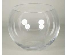 INNA-Glas Set 3 x Portavelas Diana, Bola - Redondo, Transparente, 17,5cm, Ø 15cm - Ø19cm - Pack jarrones Esféricos - Conjunto recipientes Decorativos