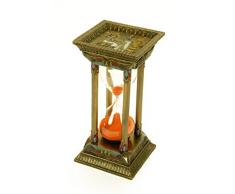 Figura Decorativa Egipcia "Columna con Reloj de Arena" Esculturas Resina. 8 x 8 x 16 cm.