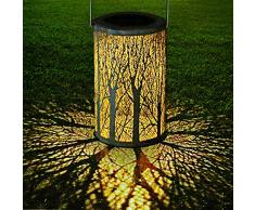 LED Luz Colgante Solar del Jardín, GolWof Farol Solar Exterior Luces de Linterna Lámpara con Diseño de Marruecos IP44 Impermeable Recargable Portátil para Jardín Patio al Aire Libre Partido Decorativo
