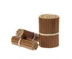 Danilovo - Velas de monasterio de cera de abejas, velas rituales, velas de altar, ortodoxas de la iglesia, N100, altura: 16,5 cm 100 pcs - 400g marrón