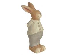 CHICCIE Conejo de Pascua, cerámica, de pie, marrón, 17 cm – Conejo de Pascua, decoración de Pascua, Figura de jardín, decoración de jardín