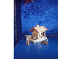 Belén accesorios Bosque cabaña con 2 lobos