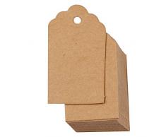 Belle Vous Etiquetas de Regalo (Pack de 1000) - (4 x 2cm) Etiquetas Carton Kraft Etiquetas para Precios Mercancía, Colgar Etiquetas - Etiquetas para Bodas, Cumpleaños, Regalos Bodas