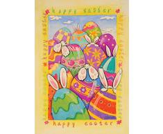 DIYCCY Peek a Boo Bunny - Figura Decorativa de Huevo de Pascua con Diseño de Conejo, 27 x 37 cm