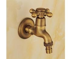 Grifo de pared vintage de agua fría para baño lavatorio fregadero bañera de latón Grifería lavadora jardín patio