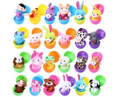 Twister.CK Marionetas de Dedo con Huevos de Pascua, 24 Piezas de Marionetas de Mano Set Marionetas de Animales Juguetes Muñecas Lindas para niños, espectáculos, Juegos, escuelas