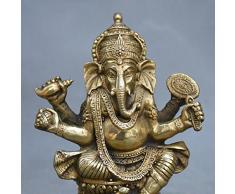 YUNHAO Estatua de Buda tibetano budismo latón Ganesha Ganapati Ganesh Señor Dios Elefante