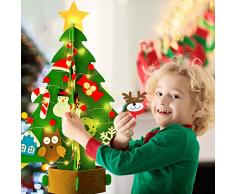 Bageek árbol de navidad de fieltro diy,3D Árbol de Navidad Artificial de Fieltro DIY Fieltro Árbol de Navidad para Niños DIY del árbol de Navidad Decoración
