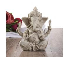 BESPORTBLE 2 Piezas de Arenisca Ganesha Buda Elefante Estatua Escultura Hecha a Mano estatuilla decoración de Escritorio para el día de Halloween Carnaval