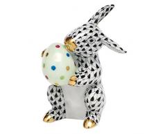 Herend conejo de Pascua figura decorativa medias de color negro