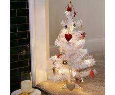 2 pies (60 cm) artificial Árbol de navidad blanco con el soporte