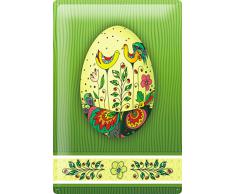 Cartel de chapa Placa metal tin sign Temporadas Decoración pintado huevos Pascua con pollo y gallo 20X30 cm Letrero De Metal Poster Pared