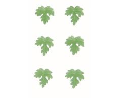 Adornos de uvas Wiedemann velas con hojas hecho a mano 16 mm 6 pcs verde