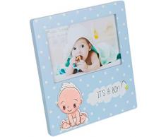 DISOK - Portafotos It's A Boy de Madera. Bonito portafotos de diseño Original para bautizos. Marcos de niño para Bautizo. Portafotos