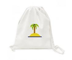 DIYthinker Viajes Pixel Verano Árbol de Coco Vela Lienzo morral del Lazo Bolsas de la Compra