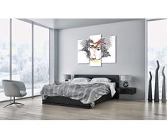 Cuadro Sobre Lienzo - 3 Piezas - Impresión en Lienzo - Ancho: 130cm, Altura: 100cm - Foto Número 3005 - Listo para Colgar - en un Marco - CB130x100-3005