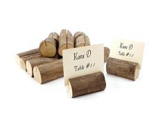 SurePromise One Stop Solution for Sourcing 20 Piezas Nueva Boda Soporte para números de Mesa de Madera Lugar Nombre memo Titular de la Tarjeta