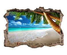 murando - Ilusion Optica 3D 210x150 cm - Fotomurales Papel pintado Pared 3D - Papel tejido no tejido - Poster Panorama Cuadro Playa Mar c-C-0106-t-a