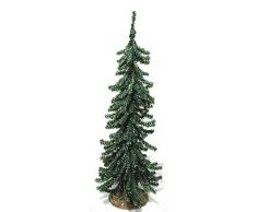Árbol de Navidad Abeto con base de madera verde H: 90 Cm