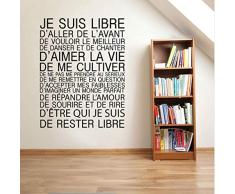 Vinilo refranes de arte francés diy pegatinas de pared sala de estar dormitorio habitación de los niños papel pintado decorativo a prueba de agua