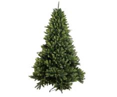 Hanselhome Árbol de Navidad Artificial Alta Densidad con Base Metálica Material PVC Decoración Navideña 120 cm - 240 cm (PVC+PE Verde, 180 cm/800 Puntas)