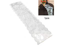 Calayu Camino de Mesa de Pascua con diseño de Encaje, decoración de Flores Retro Elegante, decoración de Pascua, decoración primaveral, 33 x 183 cm