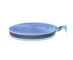 46 metro x 20mm reflectante cinta de seguridad para coser, Tira Reflectore de Costura para DIY chaleco etc, para la seguridad del tráfico, cielo azul, TKB5080-skyblue