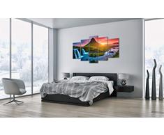 Cuadro Sobre Lienzo - 5 Piezas - Impresión en Lienzo - Ancho: 160cm, Altura: 85cm - Foto número 2963 - Listo para Colgar - en un Marco - EA160x85-2963