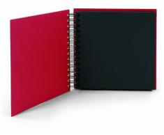 Rössler SOHO - Álbum de fotos de espiral (180 x 180 mm, 60 hojas), color rojo