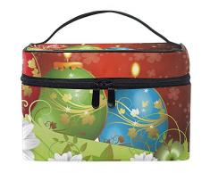 Bolsa de cosméticos Vela de Pascua Margarita Flor Artículos de tocador Bolsa de Maquillaje Bolsa Bolsa Totalizador Organizador Almacenamiento para Mujeres Niñas
