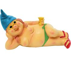 BRUBAKER Mujer Gnomo de Jardín Mujer con los Pechos Desnudos 22 Cm Enano Figura Nudista