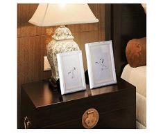 YANGJP Decoracion Marco De Fotos De Bambú Blanco Decoración para El Hogar Sala De Estar Gabinete De TV Dormitorio Decoración Modelo Habitación Suave @ B