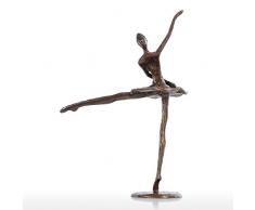 Tooarts Ballet 2 Escultura de Bronce Escultura de Metal Danza Moderna Decoración del Hogar Regalo de Arte