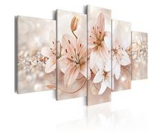 murando - Cuadro en Lienzo 200x100 cm Flores Impresión de 5 Piezas Material Tejido no Tejido Impresión Artística Imagen Gráfica Decoracion de Pared b-A-0297-b-o