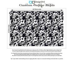 DesignDivil Calcomanía de Vinilo para Guitarra, con impresión de Aire Laminado, Personalizable Artic Camo GS18 Funda de protección Negro