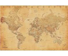 Empire 172143 - Póster de mapa mundi estilo vintage (91,5 x 61 cm)