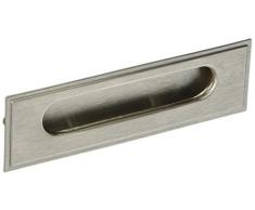 Sourcingmap a12073000ux0909 - Puerta corredera de armario de tirador de un cajón rectangular tono plateado empotrado tirón ras