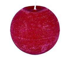 Les Trésors de Lily [Q0893 - Vela Decorativa Redonda Zen roja Vintage - 7.5 cm.