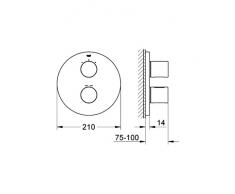 Grohe GRT3000C Termostato empotrado baño ducha 3/4" Ref. 19468LS0
